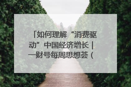 如何理解“消费驱动”中国经济增长｜一财号每周思想荟（第22期）