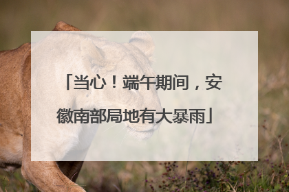 当心！端午期间，安徽南部局地有大暴雨