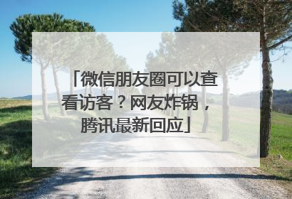 微信朋友圈可以查看访客？网友炸锅，腾讯最新回应
