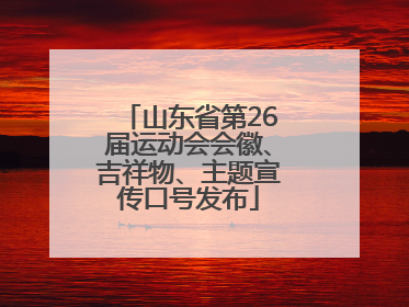 山东省第26届运动会会徽、吉祥物、主题宣传口号发布