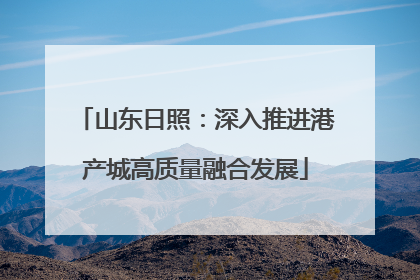 山东日照：深入推进港产城高质量融合发展