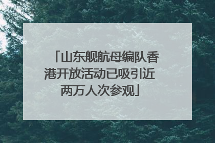 山东舰航母编队香港开放活动已吸引近两万人次参观