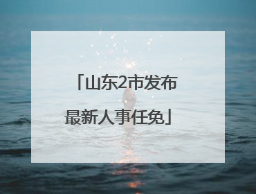 山东2市发布最新人事任免