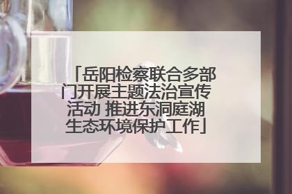 岳阳检察联合多部门开展主题法治宣传活动 推进东洞庭湖生态环境保护工作