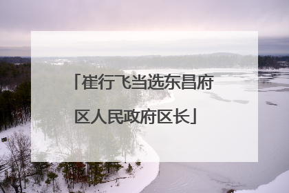 崔行飞当选东昌府区人民政府区长