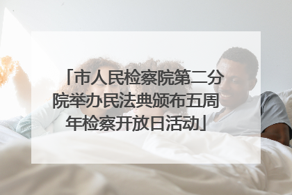 市人民检察院第二分院举办民法典颁布五周年检察开放日活动