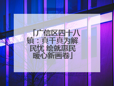 广信区四十八镇：真干真为解民忧 绘就惠民暖心新画卷