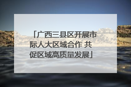 广西三县区开展市际人大区域合作 共促区域高质量发展