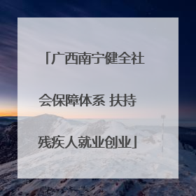 广西南宁健全社会保障体系 扶持残疾人就业创业