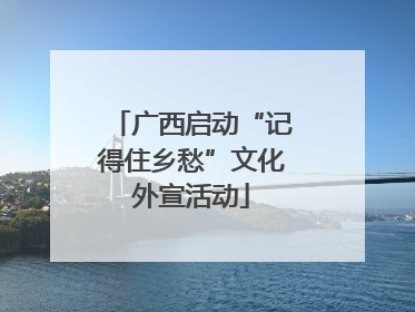 广西启动“记得住乡愁”文化外宣活动
