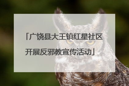广饶县大王镇红星社区开展反邪教宣传活动