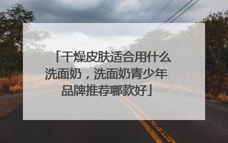 干燥皮肤适合用什么洗面奶，洗面奶青少年品牌推荐哪款好