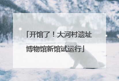 开馆了！大河村遗址博物馆新馆试运行