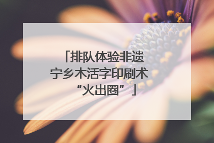 排队体验非遗 宁乡木活字印刷术“火出圈”