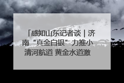 感知山东记者谈｜济南“真金白银”力推小清河航道 黄金水道激活区域经济新动能