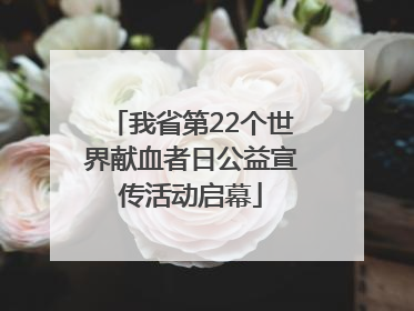 我省第22个世界献血者日公益宣传活动启幕