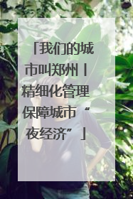 我们的城市叫郑州丨精细化管理保障城市“夜经济”