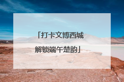 打卡文博西城 解锁端午楚韵