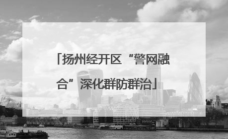 扬州经开区“警网融合”深化群防群治