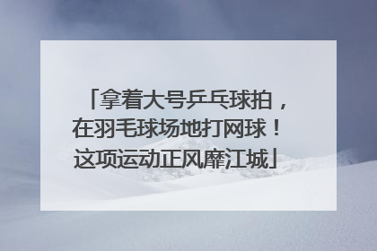 拿着大号乒乓球拍，在羽毛球场地打网球！这项运动正风靡江城