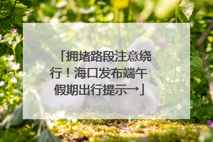 拥堵路段注意绕行！海口发布端午假期出行提示→