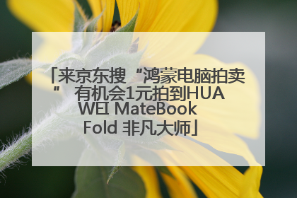 来京东搜“鸿蒙电脑拍卖” 有机会1元拍到HUAWEI MateBook Fold 非凡大师