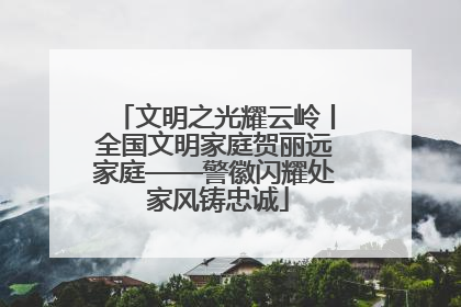文明之光耀云岭丨全国文明家庭贺丽远家庭——警徽闪耀处 家风铸忠诚