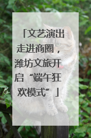 文艺演出走进商圈，潍坊文旅开启“端午狂欢模式”