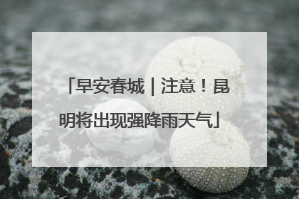 早安春城｜注意！昆明将出现强降雨天气