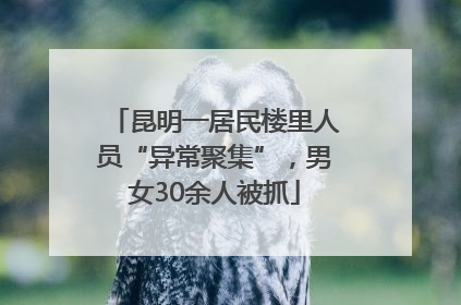 昆明一居民楼里人员“异常聚集”，男女30余人被抓