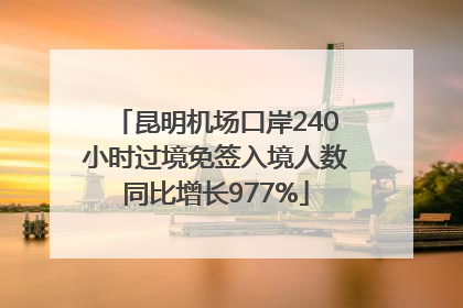 昆明机场口岸240小时过境免签入境人数同比增长977%