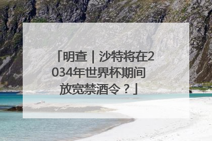 明查｜沙特将在2034年世界杯期间放宽禁酒令？