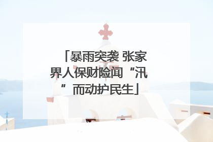 暴雨突袭 张家界人保财险闻“汛”而动护民生