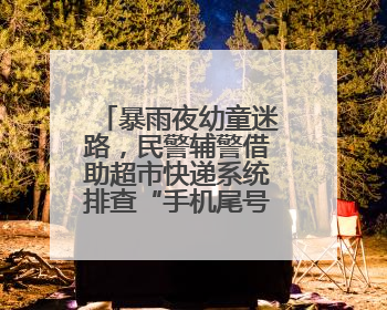 暴雨夜幼童迷路，民警辅警借助超市快递系统排查“手机尾号”，成功联系上家长