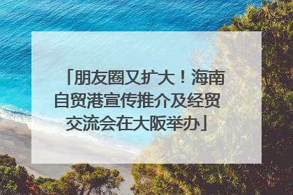 朋友圈又扩大！海南自贸港宣传推介及经贸交流会在大阪举办