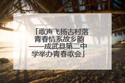 歌声飞扬古村落 青春情系故乡韵——成武县第二中学举办青春歌会