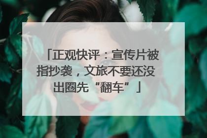 正观快评：宣传片被指抄袭，文旅不要还没出圈先“翻车”