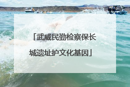 武威民勤检察保长城遗址护文化基因