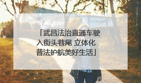 武昌法治直通车驶入街头巷尾 立体化普法护航美好生活