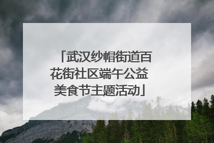 武汉纱帽街道百花街社区端午公益美食节主题活动