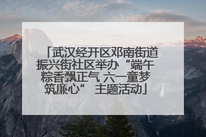 武汉经开区邓南街道振兴街社区举办“端午粽香飘正气 六一童梦筑廉心” 主题活动