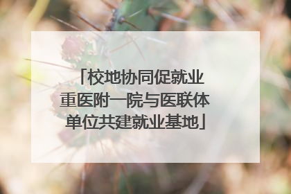校地协同促就业 重医附一院与医联体单位共建就业基地