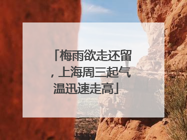 梅雨欲走还留，上海周三起气温迅速走高