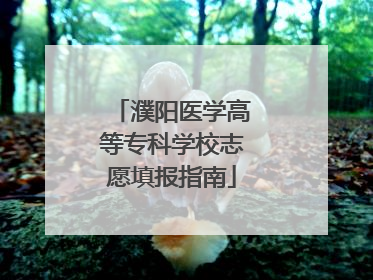 濮阳医学高等专科学校志愿填报指南