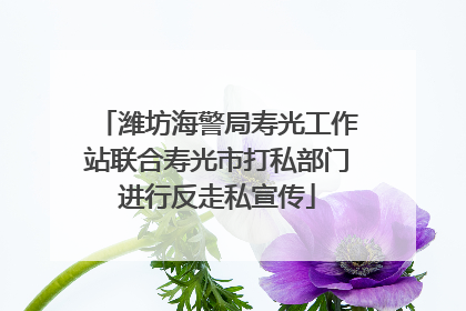 潍坊海警局寿光工作站联合寿光市打私部门进行反走私宣传