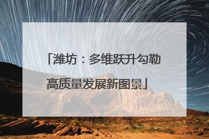 潍坊：多维跃升勾勒高质量发展新图景