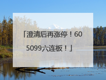 澄清后再涨停！605099六连板！