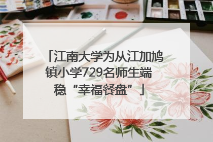 江南大学为从江加鸠镇小学729名师生端稳“幸福餐盘”