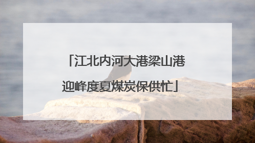 江北内河大港梁山港迎峰度夏煤炭保供忙