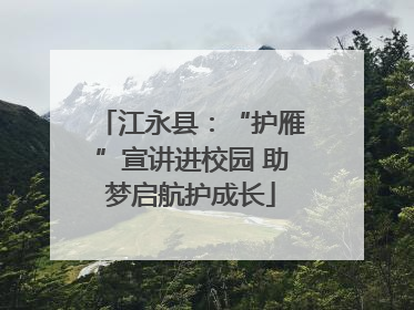 江永县：“护雁”宣讲进校园 助梦启航护成长